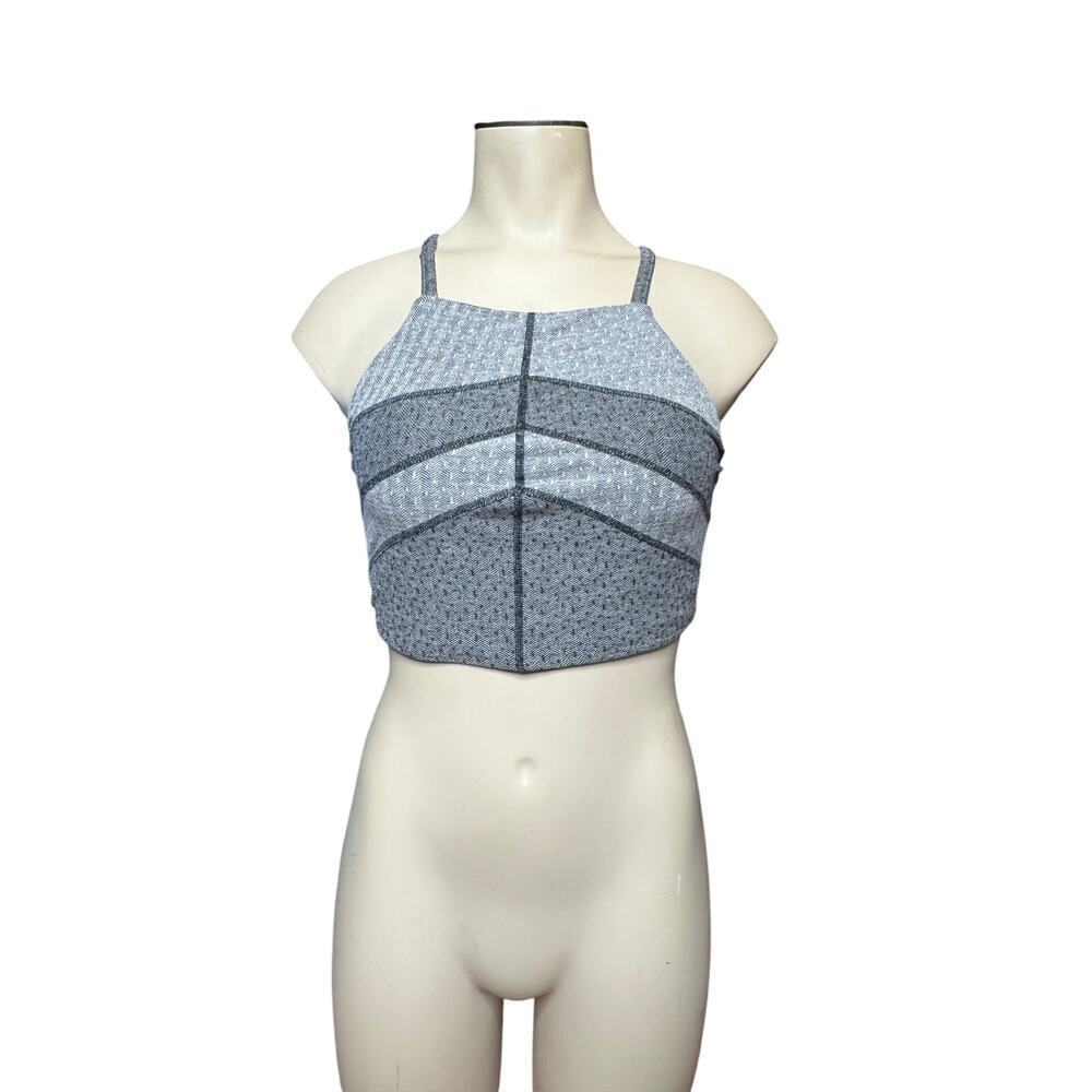 Free People Movement Bra Tank Women’s XS Gray Patterned Crop Activewear